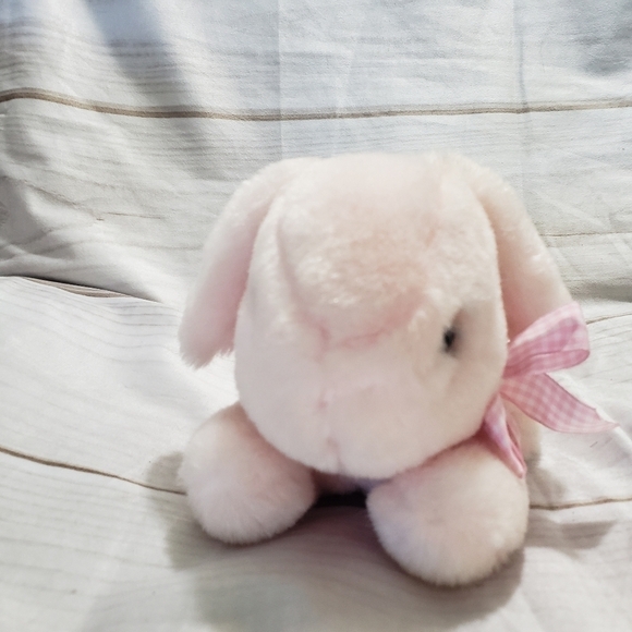 Vintage Windsor Collection By Chosun Pink White Bunny Rabbit 9" Stuffed Animal - Picture 2 of 9